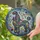 Tiffany Stained Glass Poodle Floral Mosaic Art with Swirling Vines & Organic Shapes Stained Glass Suncatcher - 2