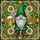 Irish Gnome Shamrock Beer St. Patrick's Day Gold Coins - Celtic Knotwork Stained Glass Art Stained Glass Suncatcher - 5