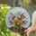 Wildflower Bouquet Stained Glass Bookshelf Art with Tiffany Jewel Tones & Radiant Sky Stained Glass Suncatcher - 2