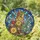 Stained Glass Floral Cat Mosaic Art, Chrysanthemums, Daisies & Poppies Garden Motif Stained Glass Suncatcher - 1