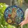Stained Glass Floral Cat Mosaic Art, Chrysanthemums, Daisies & Poppies Garden Motif Stained Glass Suncatcher - 2
