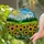 Tiffany Stained Glass Sunflowers Daisies Blue Sky Evergreen Hills Sun Design Stained Glass Suncatcher - 2