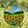 Tiffany Stained Glass Sunflowers Daisies Blue Sky Evergreen Hills Sun Design Stained Glass Suncatcher - 1
