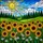 Tiffany Stained Glass Sunflowers Daisies Blue Sky Evergreen Hills Sun Design Stained Glass Suncatcher - 5