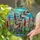 Ornate Feather Stained Glass Mosaic with Flowering Stalks & Tiffany Jewel Tones Stained Glass Suncatcher - 2