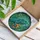 Blue Teal Iguana Lizard Spiked Reptile Tiffany Glass Jewel Tones Jungle Flora Gift Stained Glass Suncatcher - 3