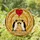 Emperor Penguin Red Heart Balloon Tree Ring Mosaic - 5th Anniversary Gift Emma & Noah Stained Glass Suncatcher - 1