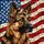 German Shepherd Dog American Flag Tiffany Style Stained Glass - Patriotic Dog Lover Gift Stained Glass Suncatcher - 5