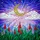 Golden Mosaic Crescent Moon Stained Glass - Fluffy Clouds Night Sky Flowers Leaves Art Stained Glass Suncatcher - 5