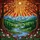 Tiffany Stained Glass Mountain River Landscape Pine Forest Wildflowers Sun Peaks Stained Glass Suncatcher - 5