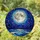 Stained Glass Full Moon Stars Ocean Waves Jagged Mountains Night Sky - Jewel Tone Art Stained Glass Suncatcher - 1