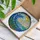 High Contrast Tiffany Glass Ocean Wave Radiant Sun Sea Grass Intricate Jewel Tones Scene Stained Glass Suncatcher - 3