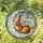 Brown Rabbit Feathered Wings Crescent Moon Mosaic Garden Tiffany Glass Jewel Tones Art Stained Glass Suncatcher - 1