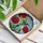 Hummingbird Red Poppy Flowers - Tiffany Glass Style with Jewel Tone Mosaic Sky Stained Glass Suncatcher - 3