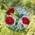 Hummingbird Red Poppy Flowers - Tiffany Glass Style with Jewel Tone Mosaic Sky Stained Glass Suncatcher - 1