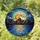 Glowing Full Moon Jagged Mountains Night Sky Water Reflection - Tiffany Stained Glass Jewel Tone Art Stained Glass Suncatcher - 1