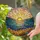 Brilliant Sun Ocean Waves Beach Pebbles Mountains Tiffany Style Stained Glass Scene Stained Glass Suncatcher - 2