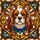 Cavalier King Charles Spaniel Dog Stained Glass Portrait Mosaic Jewel Tones for Dog Lovers Stained Glass Suncatcher - 5