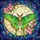 Luna Moth Crescent Moon Pink Dogwood Flowers - Glowing Translucent Intricate Jewel Tones Stained Glass Suncatcher - 5