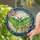 Luna Moth Crescent Moon Pink Dogwood Flowers - Glowing Translucent Intricate Jewel Tones Stained Glass Suncatcher - 2