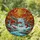 Red Salmon Waterfall Autumn Forest River Currents Tiffany Stained Glass Jewel Tone Art Stained Glass Suncatcher - 1