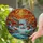 Red Salmon Waterfall Autumn Forest River Currents Tiffany Stained Glass Jewel Tone Art Stained Glass Suncatcher - 2