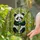 Panda Bear Bamboo Forest Tiffany Stained Glass Mosaic Artwork - Edge-to-Edge Intricate Patterns Stained Glass Suncatcher - 2