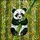 Panda Bear Bamboo Forest Tiffany Stained Glass Mosaic Artwork - Edge-to-Edge Intricate Patterns Stained Glass Suncatcher - 5