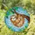 Smiling Sloth Stained Glass Tiffany Inspired Tree Branch Leaves Intricate Cloudy Sky Mosaic Stained Glass Suncatcher - 1