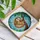 Smiling Sloth Stained Glass Tiffany Inspired Tree Branch Leaves Intricate Cloudy Sky Mosaic Stained Glass Suncatcher - 3