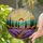 Lavender Field Cypress Trees Sunrise Rolling Hills Edge-to-Edge Stained Glass Art Stained Glass Suncatcher - 2