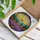 Lavender Field Cypress Trees Sunrise Rolling Hills Edge-to-Edge Stained Glass Art Stained Glass Suncatcher - 3