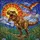 Roaring Tyrannosaurus Rex Stained Glass with Prehistoric Plants, Pterodactyl, Tiffany Style Stained Glass Suncatcher - 5