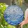 Snow-Capped Mountain & Ocean Waves Stained Glass - Tiffany Jewel Tone Blue Art Decor Stained Glass Suncatcher - 2