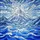 Snow-Capped Mountain & Ocean Waves Stained Glass - Tiffany Jewel Tone Blue Art Decor Stained Glass Suncatcher - 5