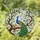 Peacock Stained Glass Tiffany Style - Tree Branches Mosaic Royal Blue Green Jewel Tones Stained Glass Suncatcher - 1