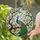 Peacock Stained Glass Tiffany Style - Tree Branches Mosaic Royal Blue Green Jewel Tones Stained Glass Suncatcher - 2