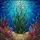Underwater Kelp Forest Coral Reef Sea Anemone Sandy Seabed Jewel Tone Stained Glass Art Stained Glass Suncatcher - 5