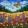 Monarch Butterfly Wildflower Meadow Purple Lupine Red Poppy Tiffany Stained Glass Art Stained Glass Suncatcher - 5