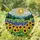 Stained Glass Sunflower Purple Flowers Mountain Sky Cloud Sun - Window Art Decor Stained Glass Suncatcher - 1