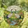 Cranes Tulips Green Hills Stream Cloud Sky - Stained Glass Look Home Art Decor Stained Glass Suncatcher - 1