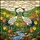 Cranes Tulips Green Hills Stream Cloud Sky - Stained Glass Look Home Art Decor Stained Glass Suncatcher - 5