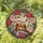 Glowing Tawny Brown Owls Pink Peony Flowers Dappled Light Tiffany Glass Mosaic Stained Glass Suncatcher - 1