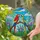 Stained Glass Macaw Birds, Irises, Sun & Sky - Tiffany Style Jewel Tone Tropical Art Stained Glass Suncatcher - 2