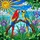 Stained Glass Macaw Birds, Irises, Sun & Sky - Tiffany Style Jewel Tone Tropical Art Stained Glass Suncatcher - 5