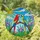 Stained Glass Macaw Birds, Irises, Sun & Sky - Tiffany Style Jewel Tone Tropical Art Stained Glass Suncatcher - 1
