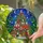 Stained Glass Firefighter Christmas Tree Holiday Winter Wonderland - Gift for Firefighters Stained Glass Suncatcher - 2