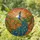 Majestic Peacock Fanned Tail Stained Glass Tiffany Style Art - Orange Roses Window Decor Stained Glass Suncatcher - 1