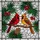 Male Female Cardinals Pine Branch Berries Pinecone - Tiffany Style Nature Gift Home Decor Stained Glass Suncatcher - 5