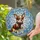 Chihuahua Dog Stained Glass Winter Snowflakes Art - Festive Ruby Emerald Holiday Gift Decor Stained Glass Suncatcher - 2